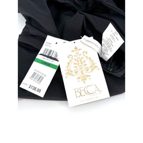 Becca Color Code Santorini One-Piece Swimsuit in Black – NWT! Size Large - Picture 8 of 8